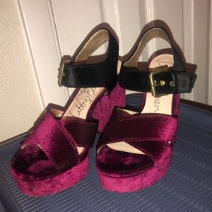 Peep Toe w/ Block Heels